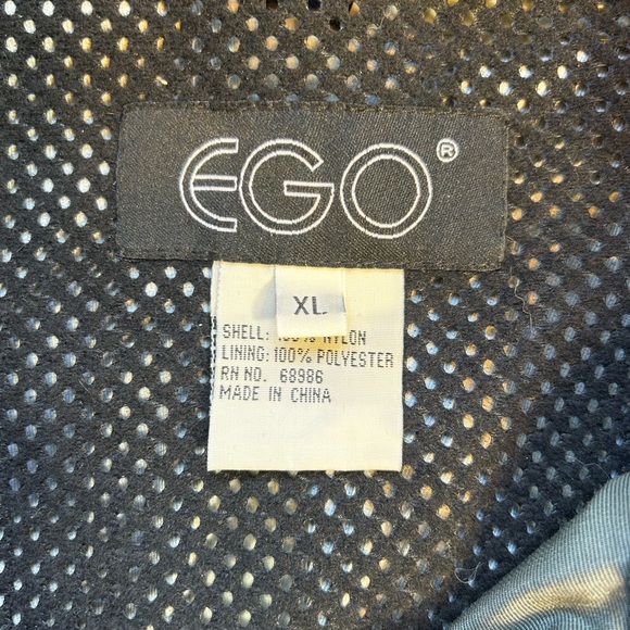 Ego Men’s Size XL Windbreaker Gray Windbreaker with Orange Striping - Picture 7 of 10